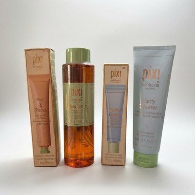   Pixi Clarity + Glow Routine   4-Piece Resurfacing Set $95 Value | NEW