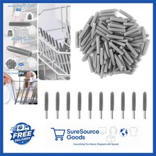 100 Grey Silicone Dishwasher Rack Repair Caps for Tine Prongs 1" Round Tips