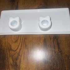 Toothbrush Holder  Tray Set by Cat Lady Box Solid White Porcelain Ceramic Cat