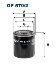 FILTRON Ölfilter OP 570/2 Anschraubfilter für OPEL INSIGNIA KARL CORSA ASTRA C16