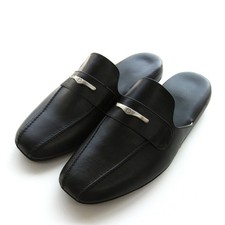 Mila Schon First Class Leather Slippers L-Size Black Japan