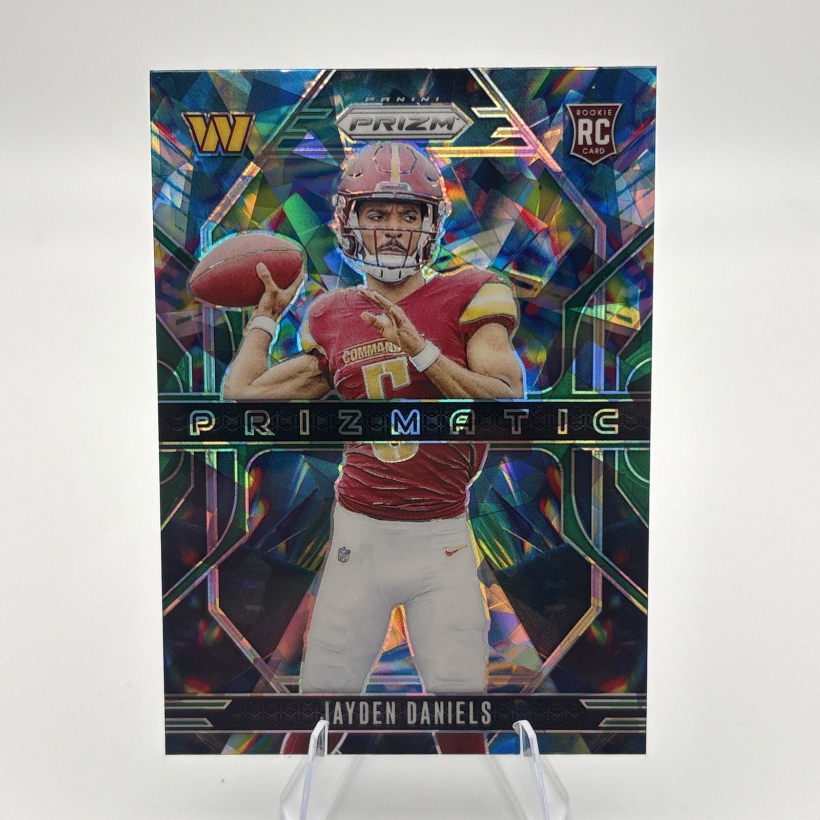 2024 Panini Prizm - Prizmatic Jayden Daniels #3 Green Ice Prizm (RC)