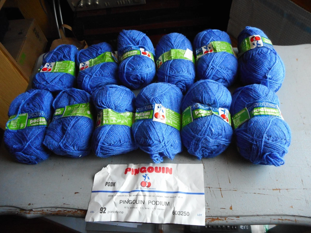 Lot De 7 Pelotes Pingouin Flamine Bleu - Fil Lin 50 G - Aiguille 3.5 - Printemps/été - Neuf