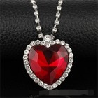 Titanic Heart of the Ocean Crystal Pendant Necklace Rhinestone Jewelry Gift