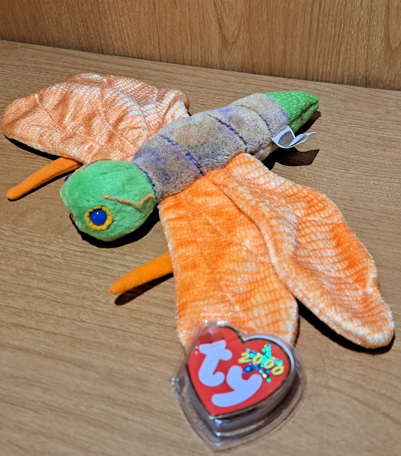 Ty Beanie Baby Glow the Lightening Bug DOB January 4, 2000 MWMT 