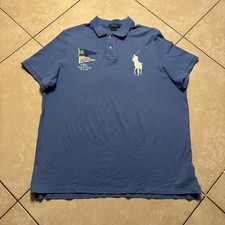 Polo Ralph Lauren Shirt Mens XL Blue PRL Yacht Club Big Pony Classic Fit Polo