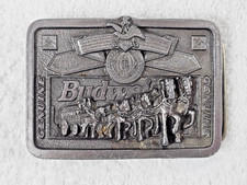 Vintage 1996 Budweiser Clydesdale Team Belt Buckle Masterpiece Collection USA