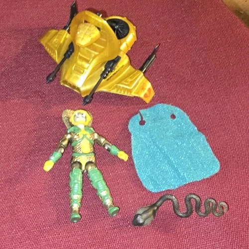 G.I. Joe Serpentor & Cobra Air Chariot Vintage 1986 Incomplete