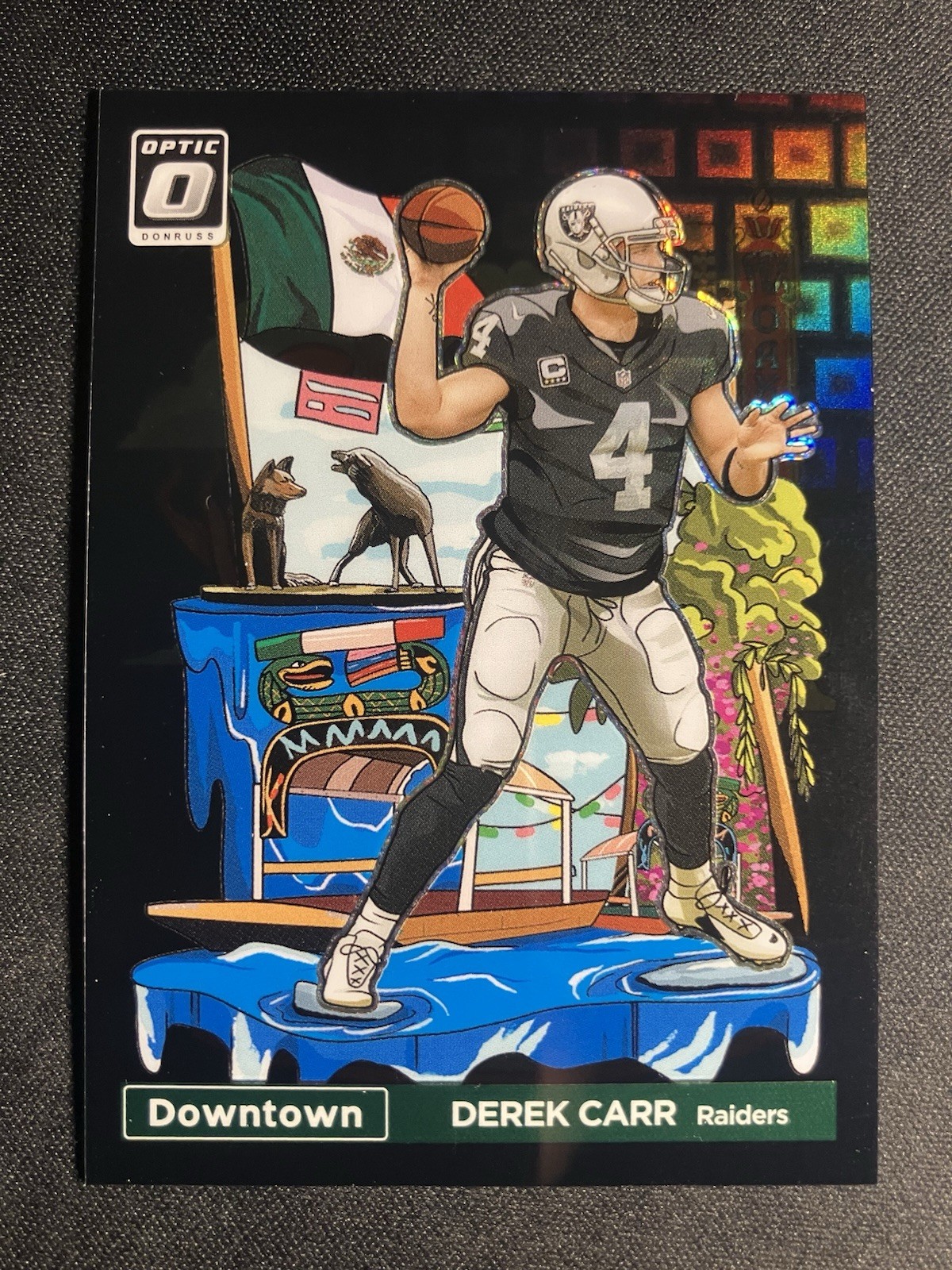2023 Donruss Optic - Derek Carr Black Pandora International Downtown #3 20/25