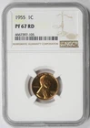 1955 Lincoln Wheat Penny 1C Proof PF 67 RD Red NGC