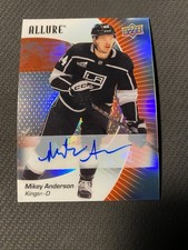 Mikey Anderson 2023-24 Allure Hockey Red Rainbow Auto Card