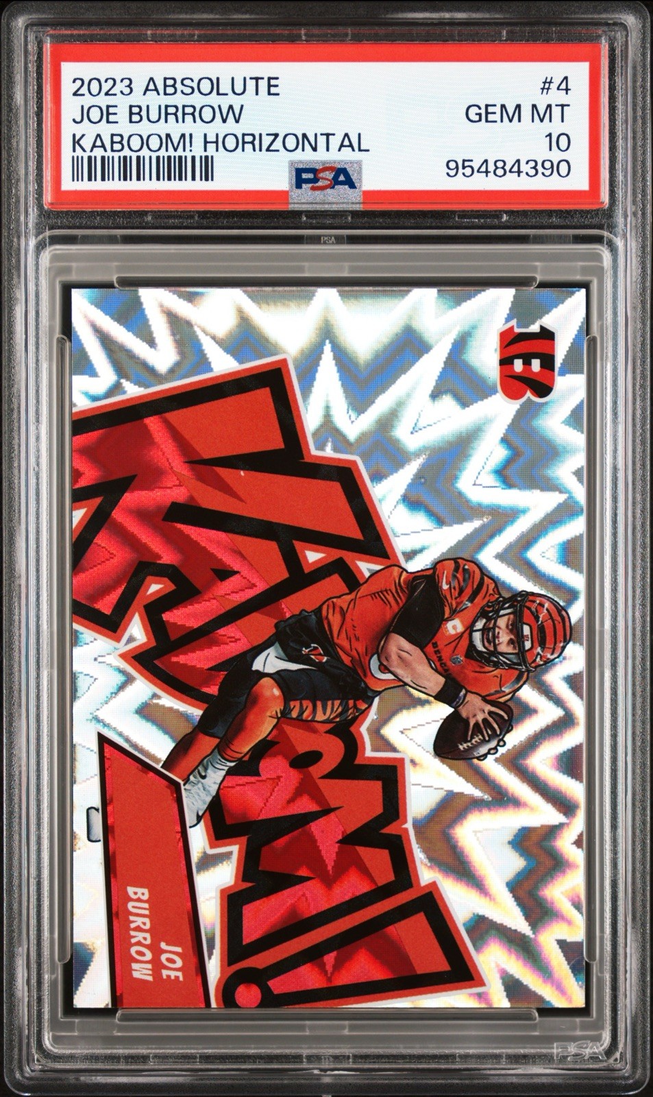 2023 Panini Absolute - Kaboom! Horizontal Joe Burrow #4 PSA 10 Gem