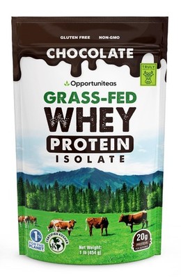 Opportuniteas Grass Fed Chocolate Whey Isolate Protein Powder   20 g Protein,...