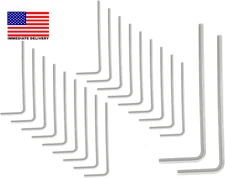 20 Pcs 2Mm/3/32 Inch Allen Wrench, L Shaped Hex Key Wrench, Heavy Duty Steel Hex