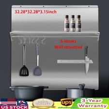 Stainless Steel Backsplash 30X30.7Inch Range Hood Stove Backsplash for Kitchen
