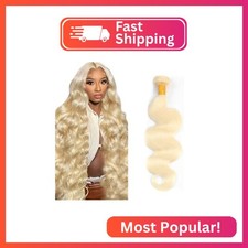 613 Body Wave Bundles Blonde Bundles Human Hair 34 Inch Bleach Blonde Body Wave