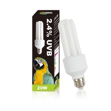 UVA UVB Light Bulb for Birds 2.4 UVB 20W Compact Fluorescent Lamp Captive