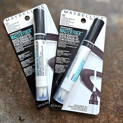 (2) Maybelline Master Fixer Makeup Remover Pen 0.1oz / 3ml each NIP!