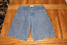 OshKosh Boys Size 7 Blue Chambray Shorts Elastic Waist Denim Look Summer