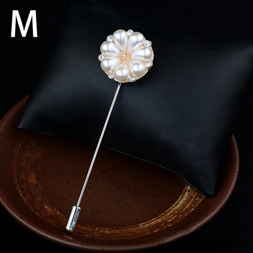 Elegant Women Flower Pearl Crystal Pin Brooch Shawl Charm Wedding Party Jewelry - Picture 18 of 24