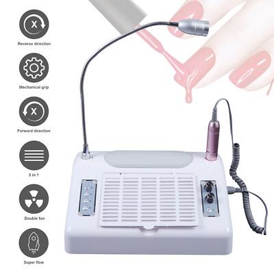 Manicure Machine 5in1 UV LED Nail Lamp Dryer Vacuum Cleaner Nail Drill Dust 96W