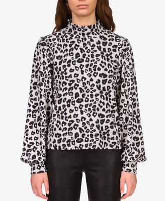 Sanctuary NITE SPOTS For Keeps Long Balloon Sleeve Mock Neck Top, US X-Small