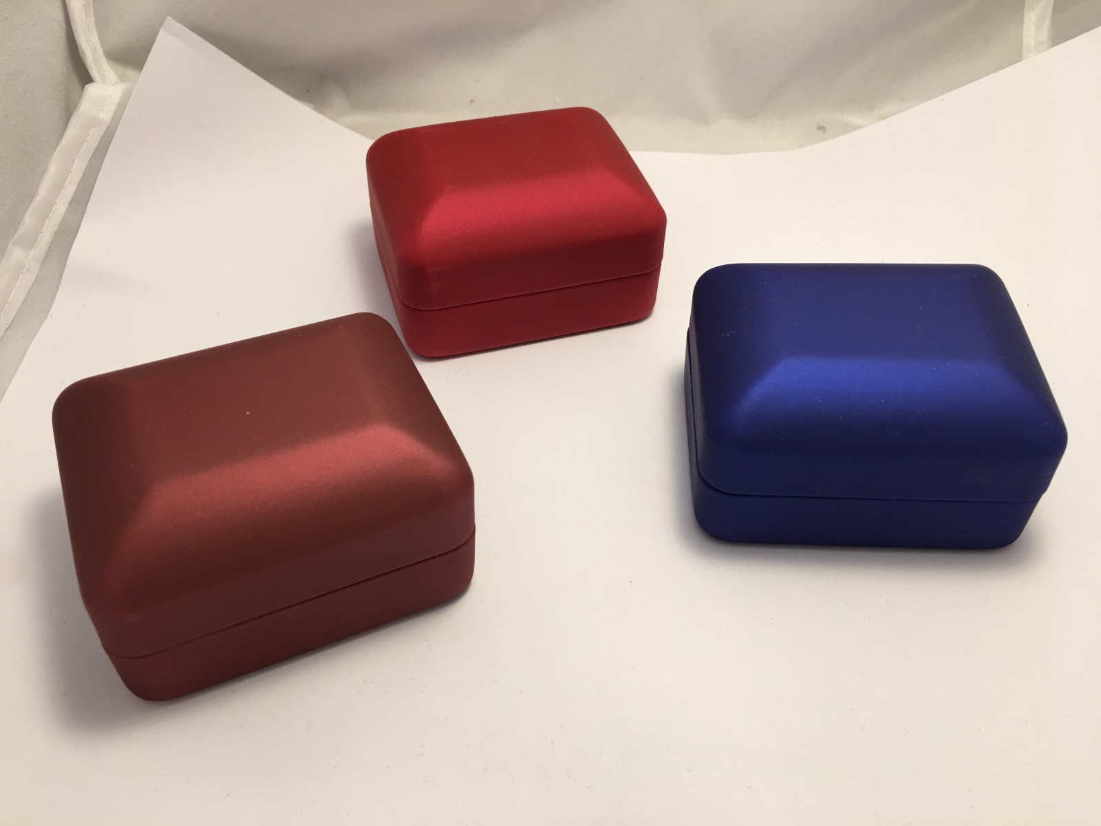 LED Light Engagement Ring Box - PU Leather & Velvet Lining-image