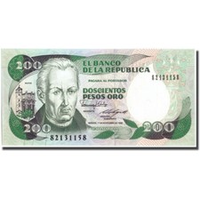 [#215884] Banknote, Colombia, 200 Pesos Oro, 1988, 1988-11-01, KM:429d, UNC(65-7