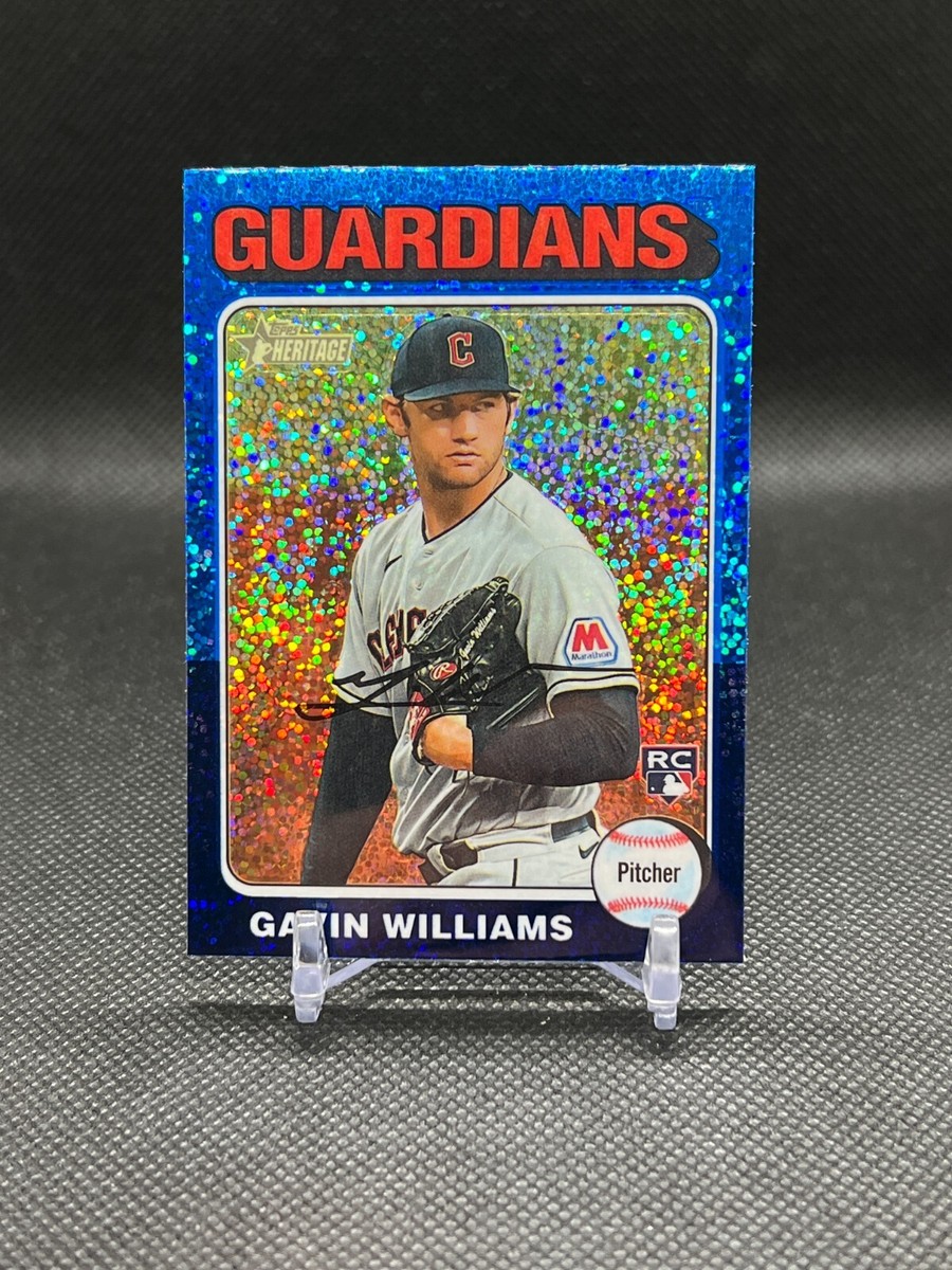 2024 Topps Heritage Gavin Williams Rookie Blue Sparkle