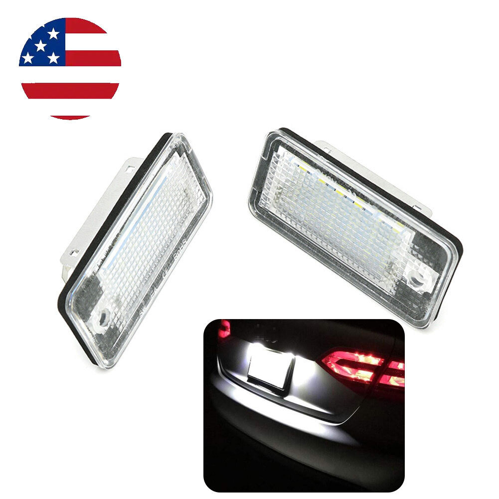 Fit For Audi A3 A4 S3 S4 B6 S6 LED License Number Plate Lights Bulbs