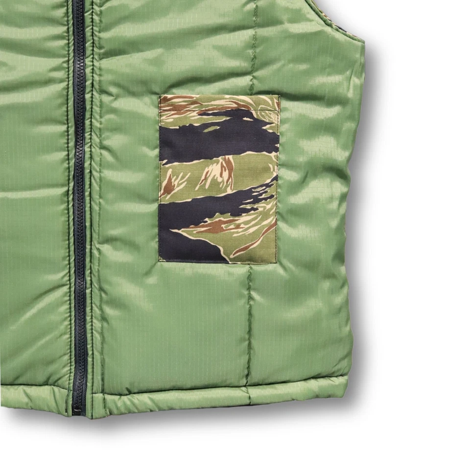John Ownbey Tiger Stripe Cotton Ripstop Vest W/ Quilted Lining - Made in the US - Image 4 of 4