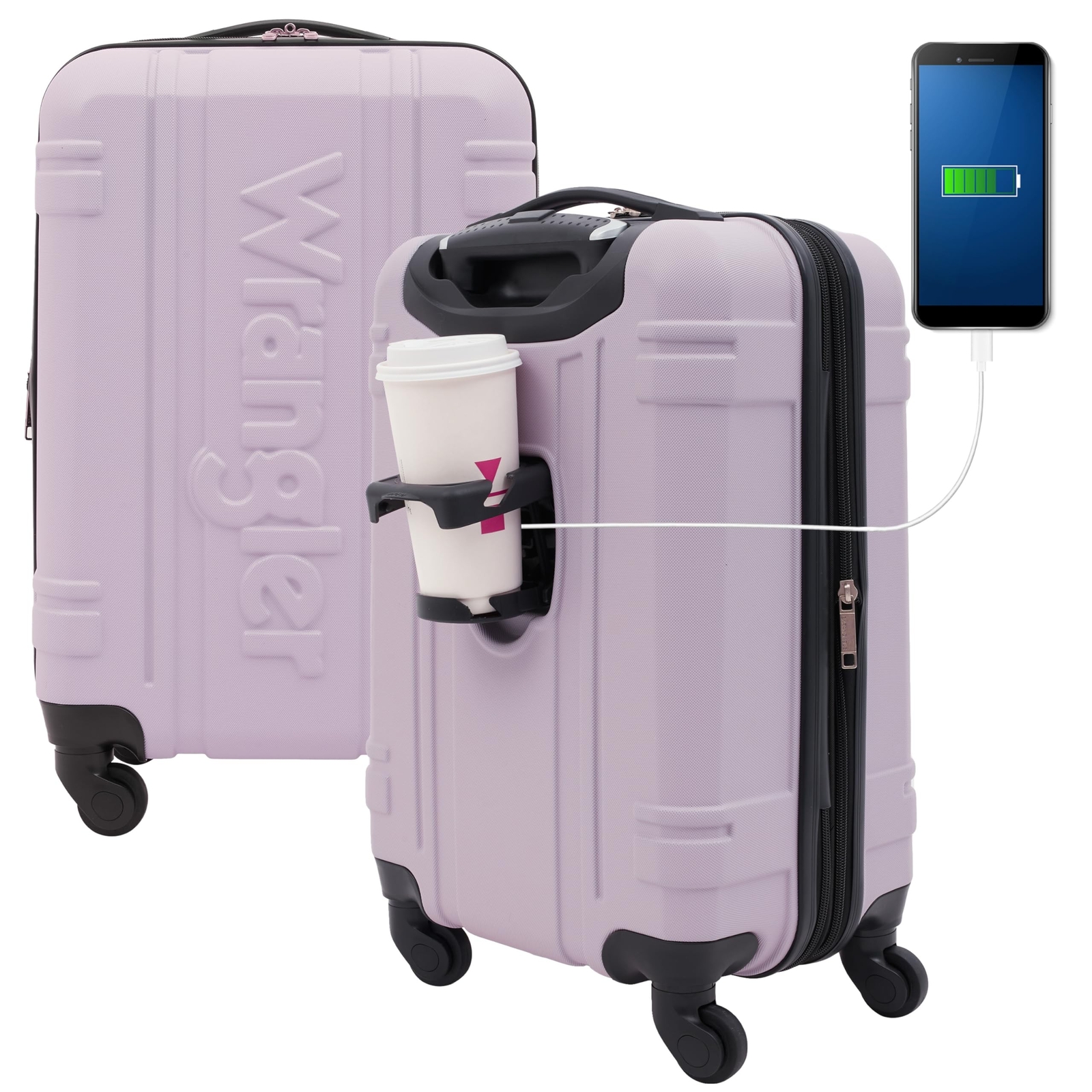 Wrangler Astral 20-Inch Hardside Carry-On Luggage in Lilac