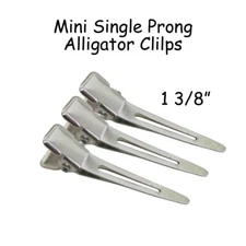 25 1 3/8" Mini Single Prong Alligator Clips - Hair Bows