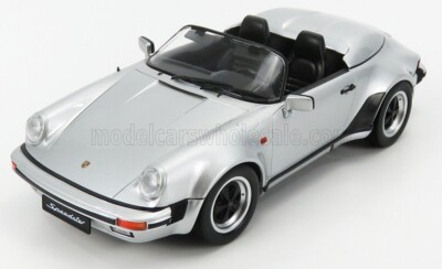 KK SCALE MODELS 1989 PORSCHE 911 3.2 SPEEDSTER SILVER 1:18*Brand New!*NICE!!