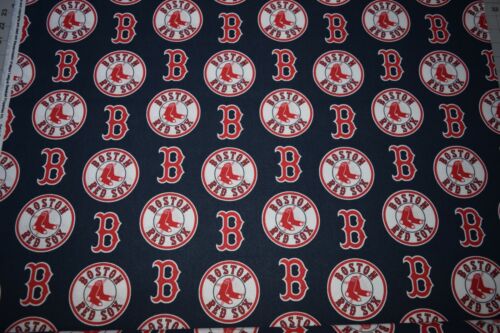 Boston Red Sox MLB Sports Blue Fabric WIDE FQ (18" x 29") 100% Cotton New - Picture 7 of 7