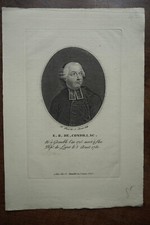 E.B. DE CONDILLAC (1715-1780) PORTRAIT ENGRAVING 19th century, born in GRENOBLE