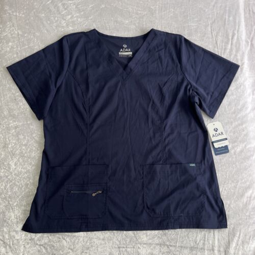 Adar Pro Breakthrough Plus Scrub Enhanced V-Neck Top for Women Navy Blue, 3XL - Picture 2 of 7