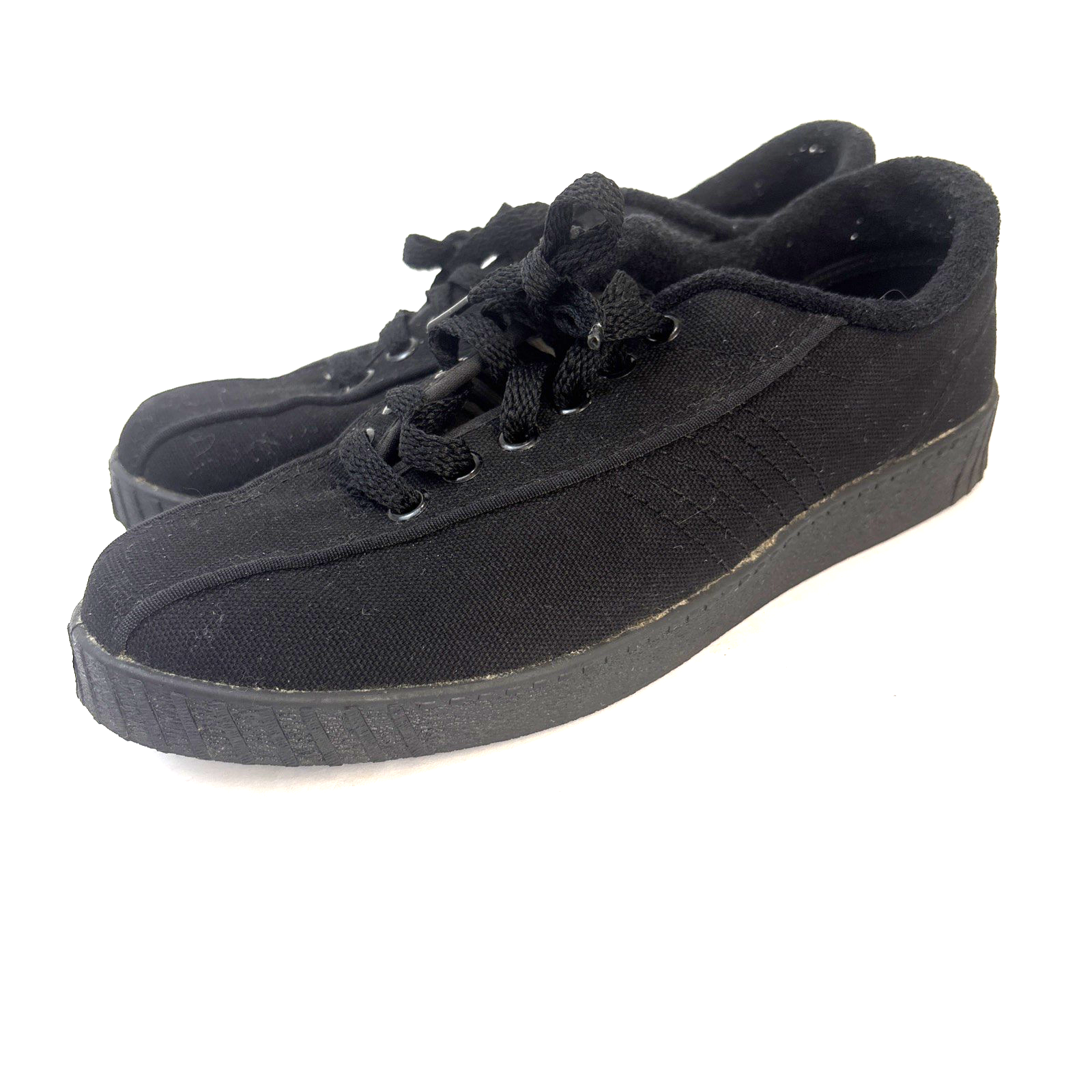 SAOLA Doc's scarpe nere in tela donna 8 5 sneaker minimalista suola nera