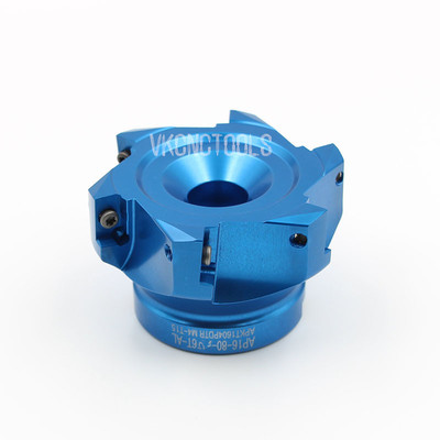 90Deg. D80mm Indexable Face Mill Cutter Light Aluminum Alloy Cutter for APKT1604