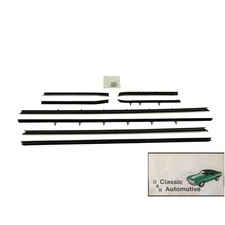 68-69 Camaro Firebird Coupe 8pc Window Felt Sweeps Weatherstrip Seals