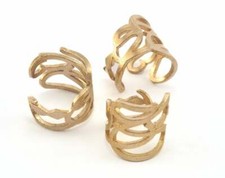 Adjustable Ring Raw brass 16.5mm 6US inner size - Adjustable  Oz3690