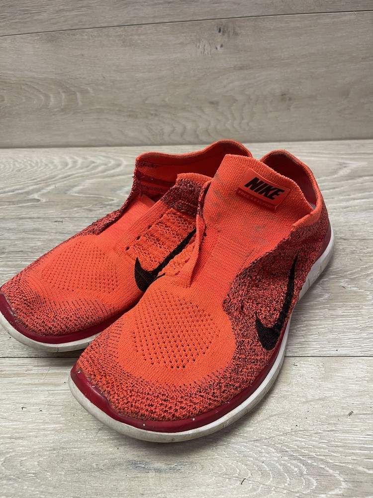 Nike Free Flyknit 4.0 Bright Red Men's Size 11 Running Shoes 631053 601