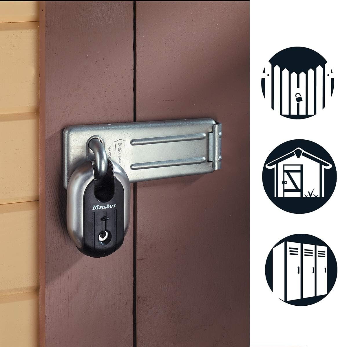 Cadenas Master Lock anse cachée gris 9,9cm pour antivol de coffre de chantier et garage - 4