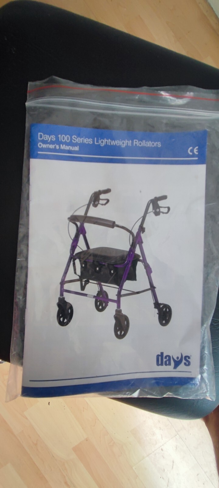 Days Lightweight Folding Four Wheel Rollator, Mobility Walker with