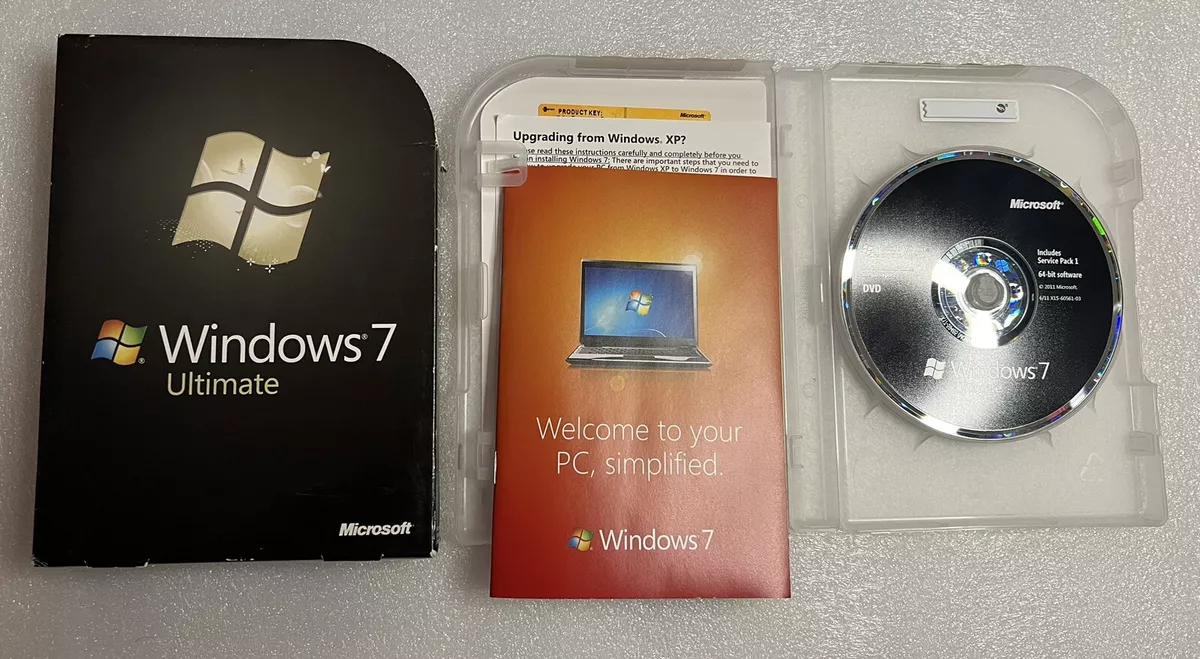 Microsoft Windows 7 Ultimate Upgrade Version 32/64 Bit Dvds W/Product Key |  Ebay