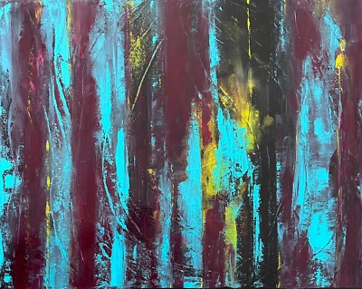 Original großes abstraktes Kunst Acryl Gemälde auf Leinwand Home Interior Wanddeko