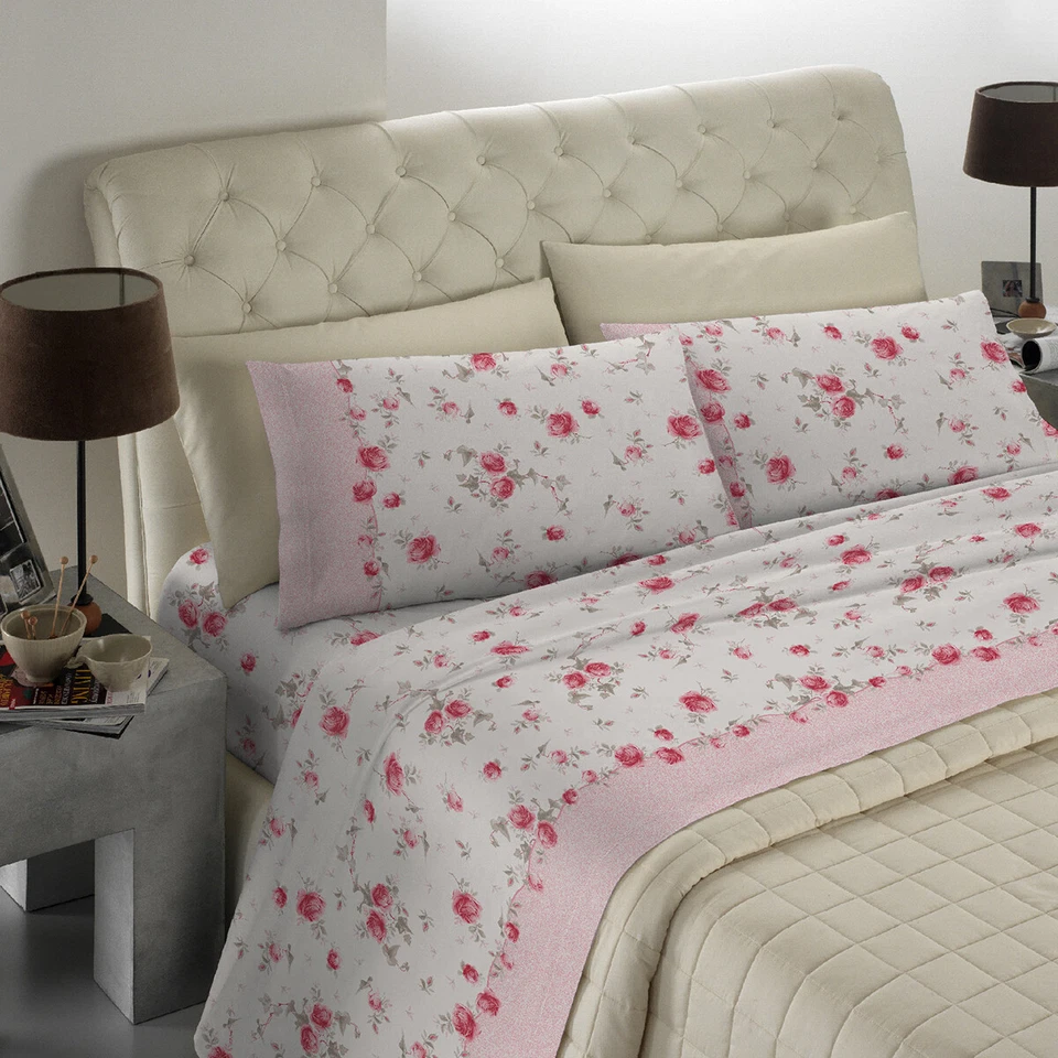 Juego de Sábanas de Percal de Alta Calidad 600 hilos Hecho en Italia - Imagen 4 de 4