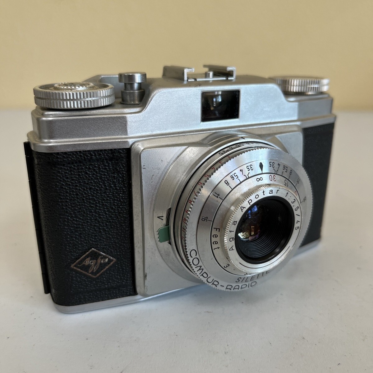 AGFA SILETTE Compur-Rapid 35mm Camera/ Shutter Works L/ Great