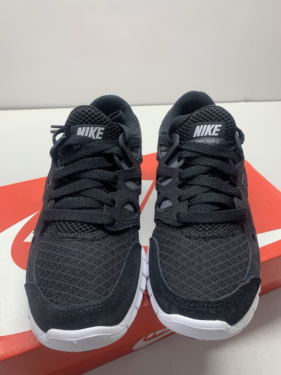 Nike Free Run Running Shoes DM9057 001 Black White Grey Womens Size
