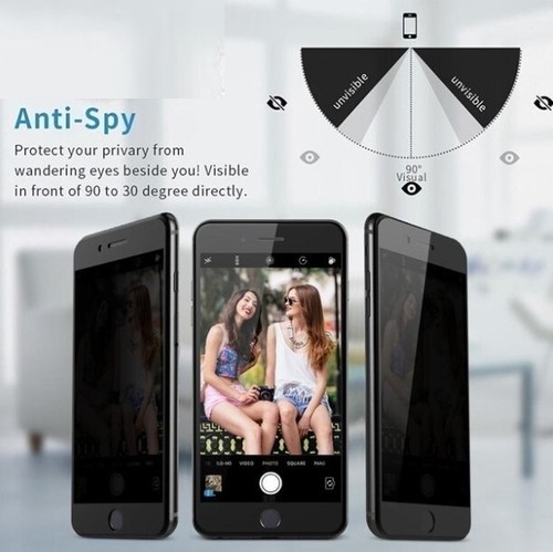 5D Privacy Tempered Glass Screen Protector For iPhone 16 15 14 13 Pro Max 12 11 - Picture 26 of 28